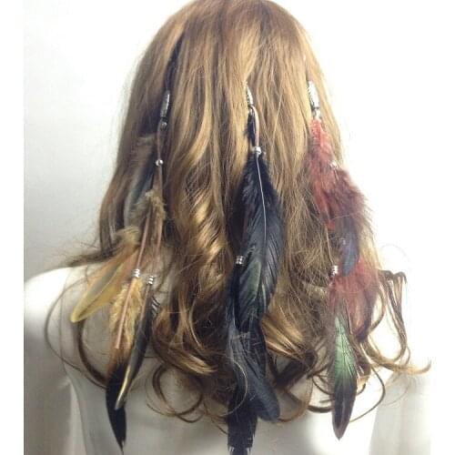 Top Fashion Women Girls Clip On In Feather Hair Extension Hot for Party Brand New Hairpin Hairpieces Accessories with Clips