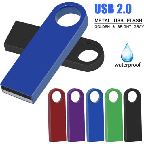 Metal USB 2.0 Flash Drive 64 gb thumbdrive 16GB 8GB Pendrive 32gb Flash Memory Stick 128gb Pen Drive disk on key For wedding