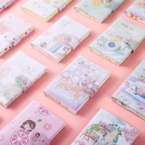 4Pcs/set Kawaii A7 Mini Notebook Portable Pocket Notepad Memo Diary Planner Agenda Organizer Sketchbook Office School Stationery