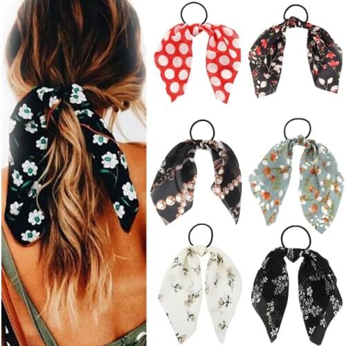 New Small Fresh Girls Hair Ties Korean Head Rope Long Ribbon Elastic Hair bands Ponytail Pubber Band Sweet Hair Accessories