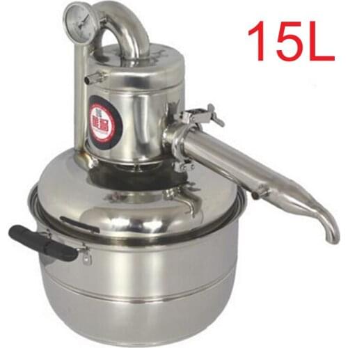New Arrival 15L Water Alcohol Distiller Home Brew Kit Distiller Wine Making Essential Oil Boiler