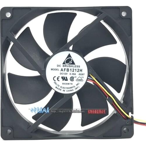 New AFB1212H 12V 0.35A double ball 12CM computer chassis cooling fan power supply