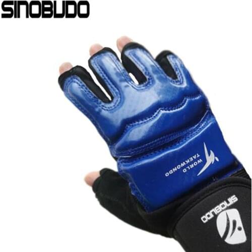 New PU Half Finger Adult Kids Karate Boxing Gloves Mitts SandaTaekwondo Palm Protector Hand Gloves MMA Muay Thai Hand Protector
