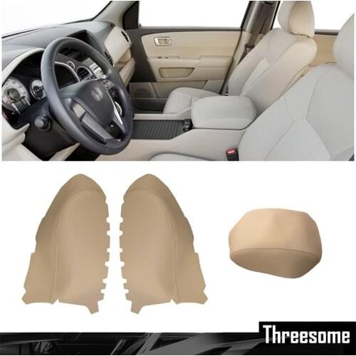 Car Interior Door Panel Armrest Arm Rest Microfibre Leather Cover Protective for Honda Pilot 2009 2010 2011 2012 2013