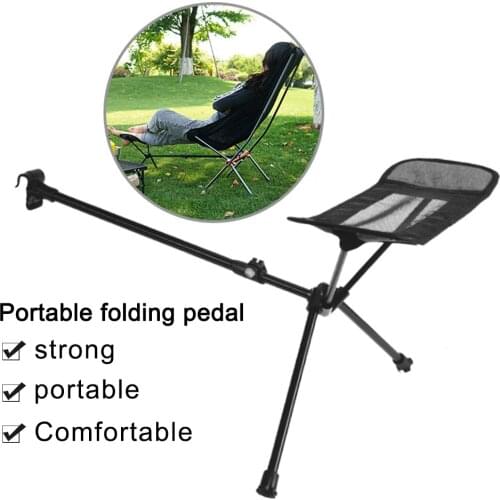 Portable Durable Folding Chair Footrest Aluminum Alloy Durable Outdoor Beach Fishing Barbecue Bracket Leg Stool