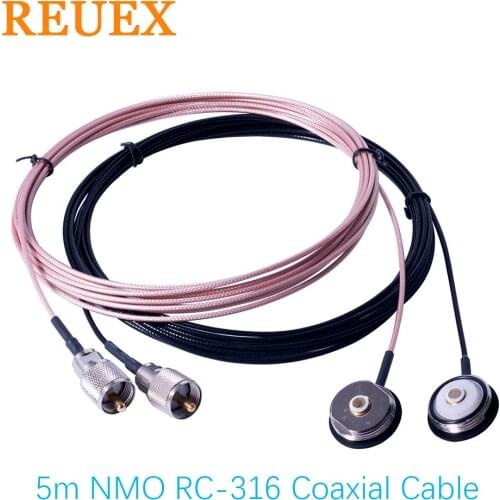 Nagoya Car Mobile Two Way Radio Walkie Talkie 5m Super Gainer Low Loss RG-316 Coaxial Cable NMO Connect