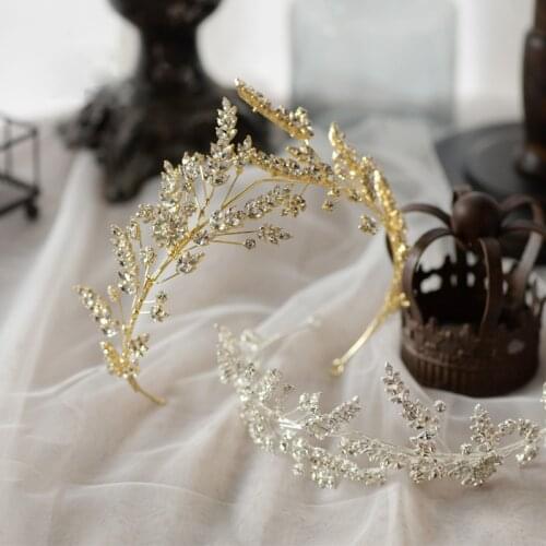 Princess Brides Tiara Headpieces Crystal Zircon Brides Hair Headpieces Wedding Hair Accessories