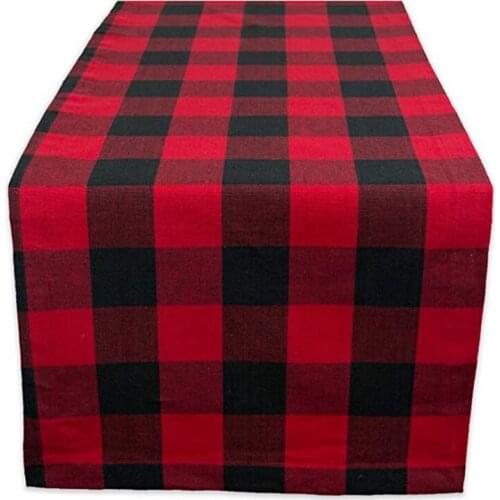 Check Pattern Print Table Runners For Christmas Decorations Home Decoration Table Cloth Table Runners Mat Set For Party Hotel