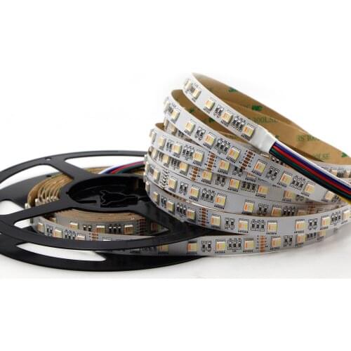 RGBCCT LED Strip Light 5 Colors in 1 Chip RGBW RGB 60LEDs/M DC24V 12V Waterproof LED Tape lamp Flexible Diode Tape 1-5m CRI 90
