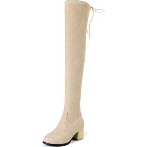 Big Size 9 10 11-14 thigh high boots knee high boots over the knee boots women ladies boots shoes woman winter boots women