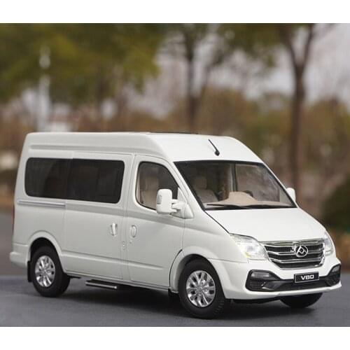 Diecast Alloy 1:18 Scale V80 MPV Business Car Model Die-cast Metal Vehicle Toys Boys Adult Collectible Gifts Souvenir Display