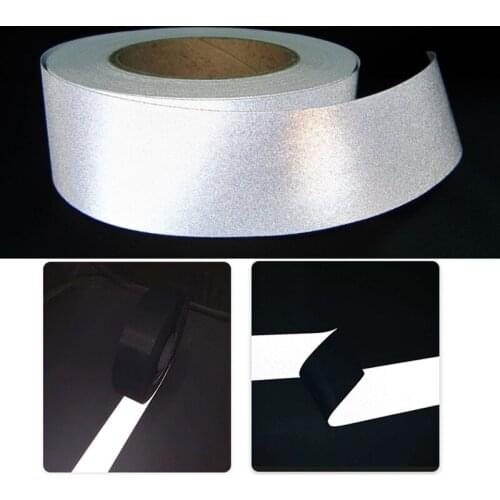 Reflective Safety Warning Bright Silver Flash Fabric Sew On Clothing