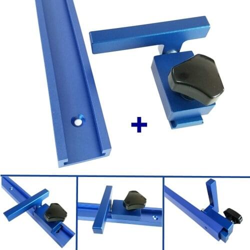 Aluminium alloy Miter Track Stop and 300-800mm T-tracks Slot wood tools for Woodworking Router Table