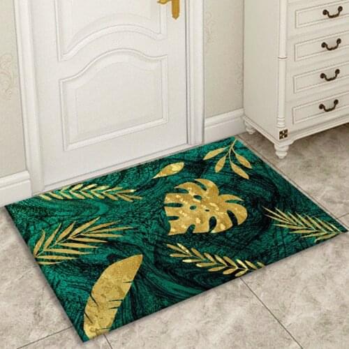 Tropical Plants Leaves Carpet Anti-Slip Kitchen Bathroom Rugs House Carpets for Living Room Anti-Slip Tapete Area Rug Large