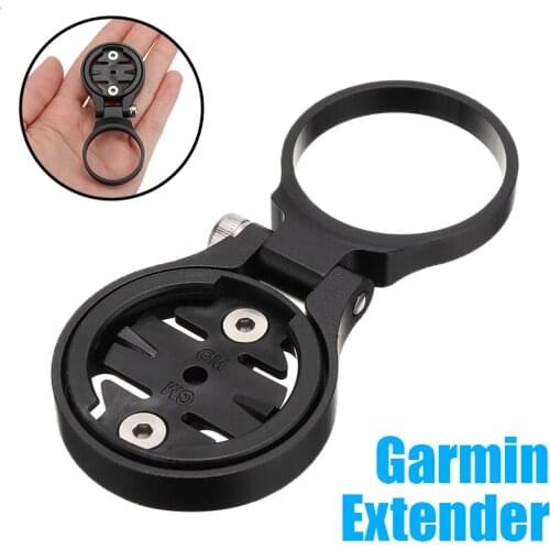Bicycle Computer Mount Bike Odometer Extender Bike Stem Extension Computer Mount Holder For Garmin Edge GPS Black/Silver