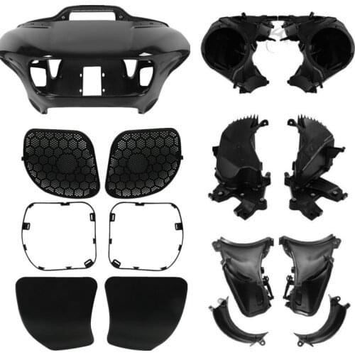 Motorcycle ABS Inner Outer Fairing Speakers Covers Grilles Air Duct For Harley Touring Road Glide FLTRX 2015-2021