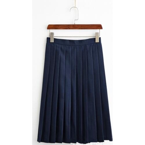 Japanese JK Uniform Student College Pleated Skirt Cute Female Sailor Navy School Uniform High Waist Skirt For Girls