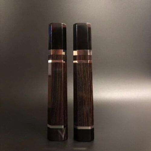 Japanese Octagonal Ebony Handle With Black Water Buffalo Horn Bolster DIY Chef Knife Kitchen Knives Gyuto Yanagiba Deba Knives