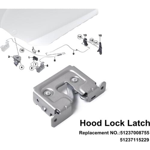 Lock Latch Hood 51237115229 51237008755 for BMW 1 3 5 6 Series X1 X3 E81 E82 E87 E88 E90 E91 E92 E93 E60 E61 E63 E64 E83 E84