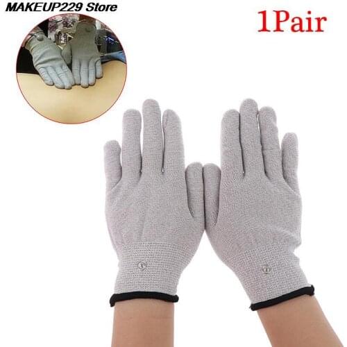 1 Pair Conductive Silver Fiber Electrode Therapy Gloves Electrotherapy Unit For Phycical Therapy
