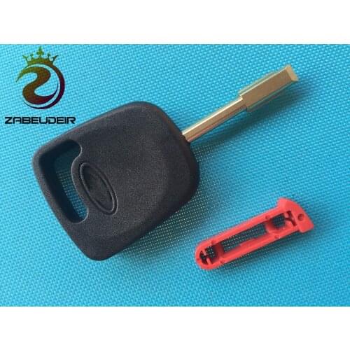 1Pcs Of New Replacement Cover Key Shell Uncut Blade For Ford Fiesta Transponder Case No Chip Red Plug Car Accessories Auto Parts
