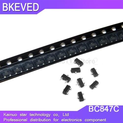 100PCS BC847C SOT23 BC847 847C SOT SMD SOT-23 1G new transistor