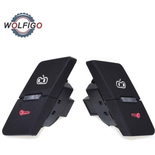 WOLFIGO 2PCS Front Left Right Pair Central Door Lock Switch Button For Audi A6 S6 C6 RS6 Allroad Quattro 4F1962107 4F2962108
