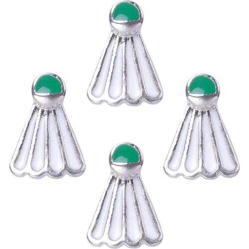 F284 High Quality 20pcs/lot White Badminton Charm Fit Glass Living Memory Lockets MF30#(Free Shipping)