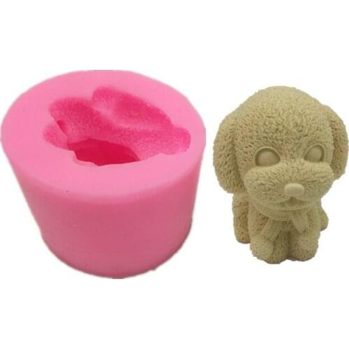 3D Teddy Dog Fondant Mold Food Grade Silicone for Chocolate Candy Jelly Ice Cube Dog Treats BPA Free Handmade DIY Crafts Soap