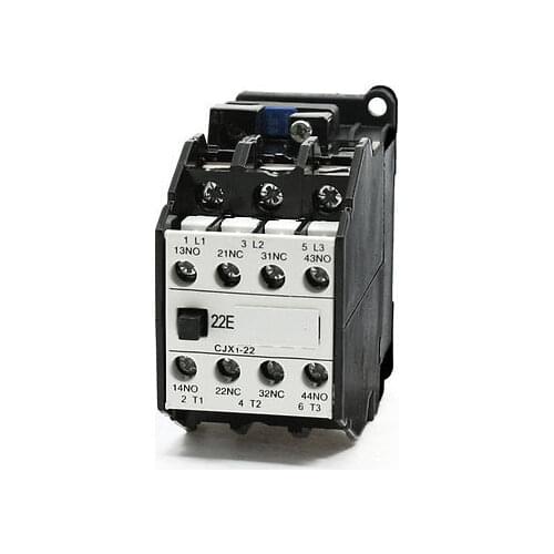 3P 220/264V 50/60Hz Coil 35mm Din Rail AC Contactor CJX1-22A 2NO 2NC