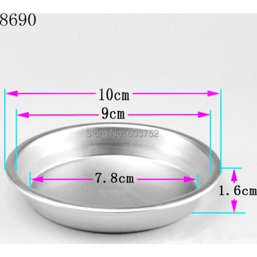 BAKEST 50pcs per lot Round Shallow Aluminum Alloy Cake Baking Mold Hamburger Decoration Fondant Tools