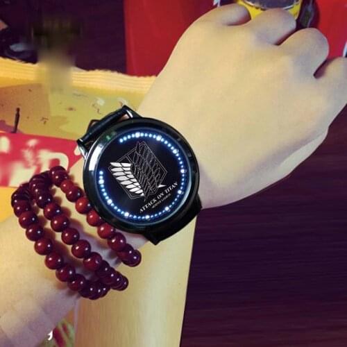 Attack on Titan anime watch Cartoon characters Anime peripheral Students' Creative Watches custom