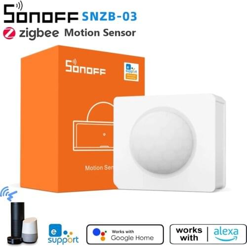 2Pcs SONOFF SNZB-03 ZigBee Motion Sensor Detect Motion Trigger Alarm Alert Notifaication For SONOFF ZigBee Bridge eWeLink APP
