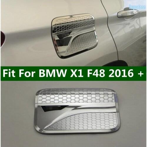 Lapetus Chrome Auto Oil / Gas / Tank Cap Decoration Frame Cover Trim 1 Piece For BMW X1 F48 2016 - 2021 ABS Exterior Parts