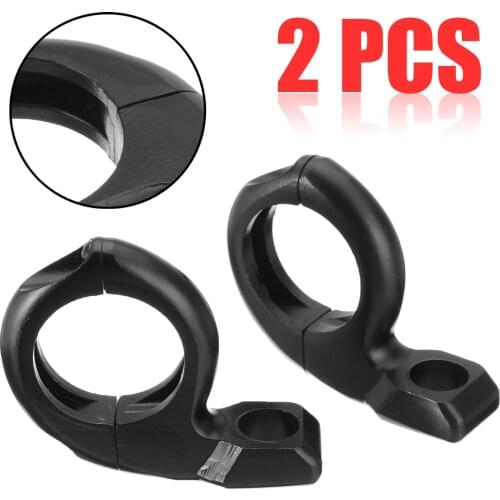 2pcs 1" Handle Bar Motorcycle Turn Signal Light/Mirror Adapter Clamp Black Metal Durable Lamp Bracket For Moto Lights Mounting