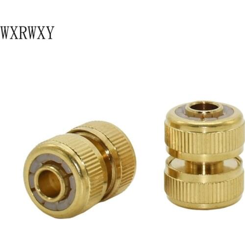 Wxrwxy Brass hose quick connector 1/2 hose repair 1/2 Repair joints water gun fitting copper connector garden 16mm 5PCS