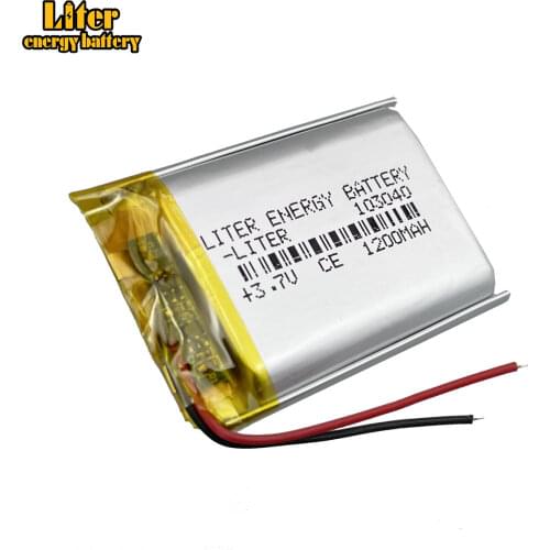 Wholesale 10 pcs 3.7V 1200mAh 103040 Lithium Polymer LiPo Rechargeable Battery For GPS mobile video game PAD E-books Tablet