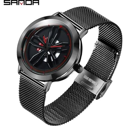 SANDA Mens Watches Military Luxury Brand Watch Men Quartz Clock Male Stainless Steel Casual Cool Wristwatch Relogio Masculino