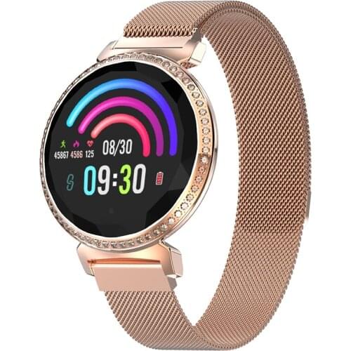 Nennbo Women Smart Watch MC11 Luxury Rhinestone Smart Band Heart Rate Blood Pressure Monitor Female Message Reminder Bracelet