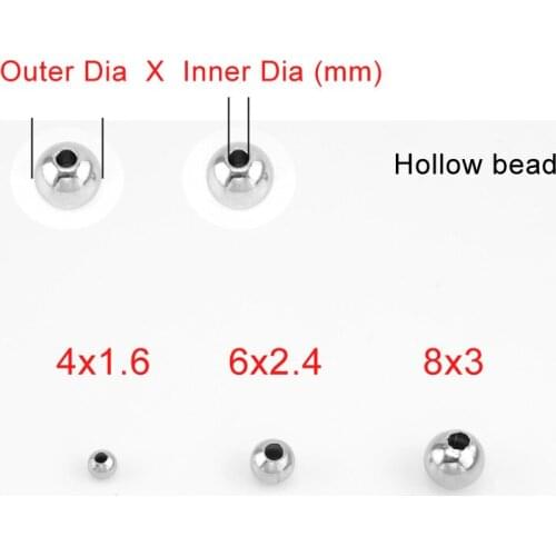 Wholesale Hollow Beads Necklace Pendant Jewelry Finding Stainless Steel Cheap High Quality 100pcs