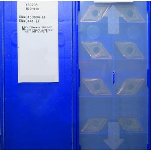 DNMG DNMG150608-EF DNMG150612-EF DNMG110404-EF DNMG110408-EF DNMG150604-EF YBG205 Carbide Inserts Lathe Cutter for Stainless
