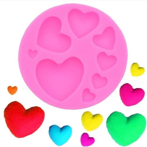 3D Silicone loving heart Shaped Baking Mold Fondant Cake Tool Chocolate Candy Cookies Pastry Soap Moulds Drop Shipping