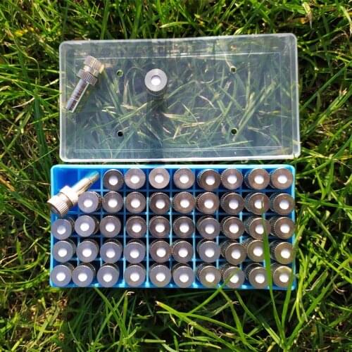 50 pcs Low Pressure 0.2mm~0.6mm Fog Misting Nozzles Garden Water Mist Spraying System Nozzle for 6mm slip lock quick connector