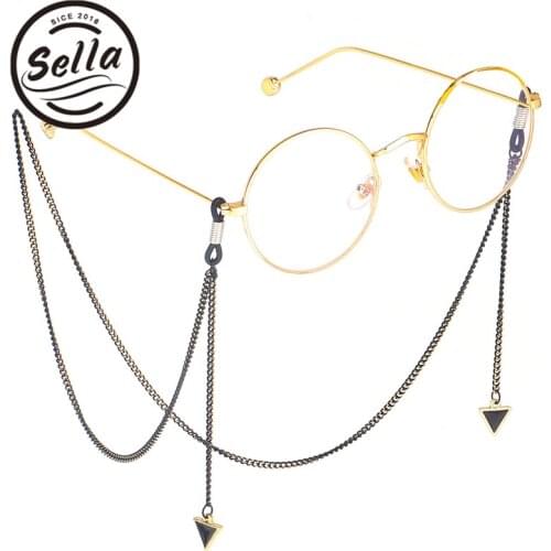 Sella Mordern Simple Sunglasses Strap Women Glasses Chain Metal Glasses Neck Cord Holder Lanyard