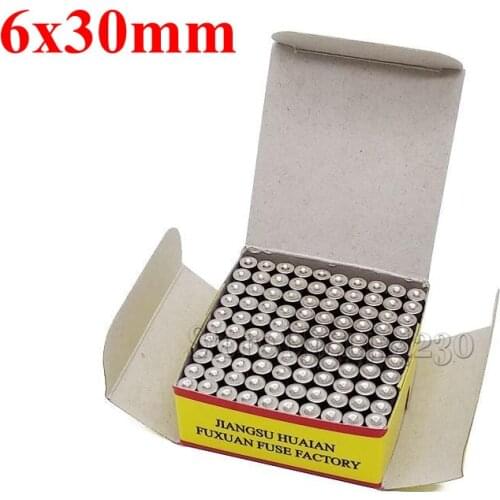 100P 6x30mm Fast Quick Blow Glass Tube Fuse Assorted Kit Fast Blow Glass Fuses 1A 2A 3A 4A 5A 6A 7A 8A 10A 12A 15A 20A/250V 6*30