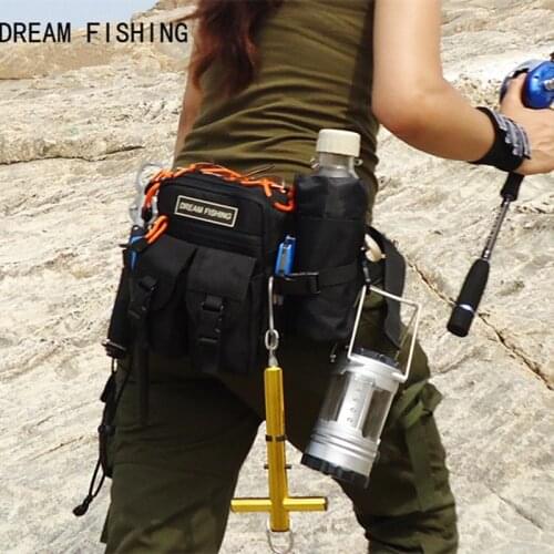 Dream Fishing 20*16*10cm Fishing Bag 2000D Waterproof Nylon Pockets Leg Bag Bolsa Pesca Fishing Tool Storage Lure Bags