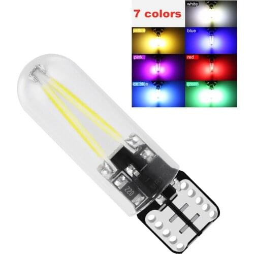 T10 W5W 168 Filament COB LED Car Lights Glass Shell Led Wedge Auto Parking Lamps Reading Dome Bulbs DRL Automobiles Styling