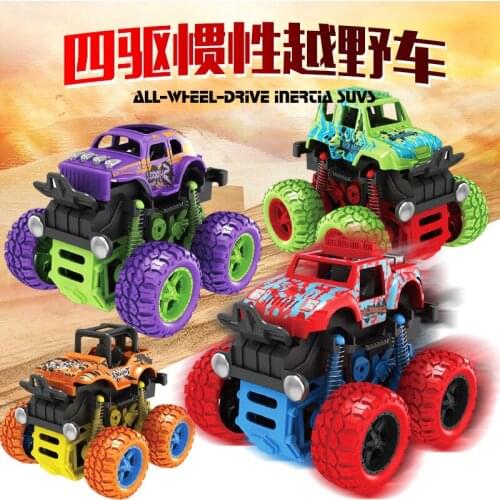 Cross-border exclusively for childrens four-wheel drive inertial off-road vehicle simulation stunt swing car toy wholesale