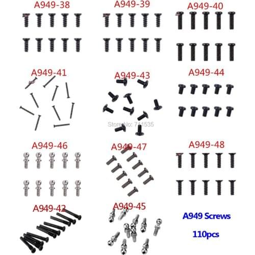110Pcs Screws A949 Ball Round Flat Head Screw For Wltoys A949 A959 A969 A979 RC Car Parts