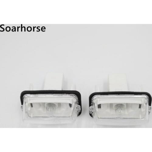 Soarhorse Rear License Number Plate Lights For Peugeot 206 207 306 307 308 406 407 5008 For Citroen C3 C4 C5